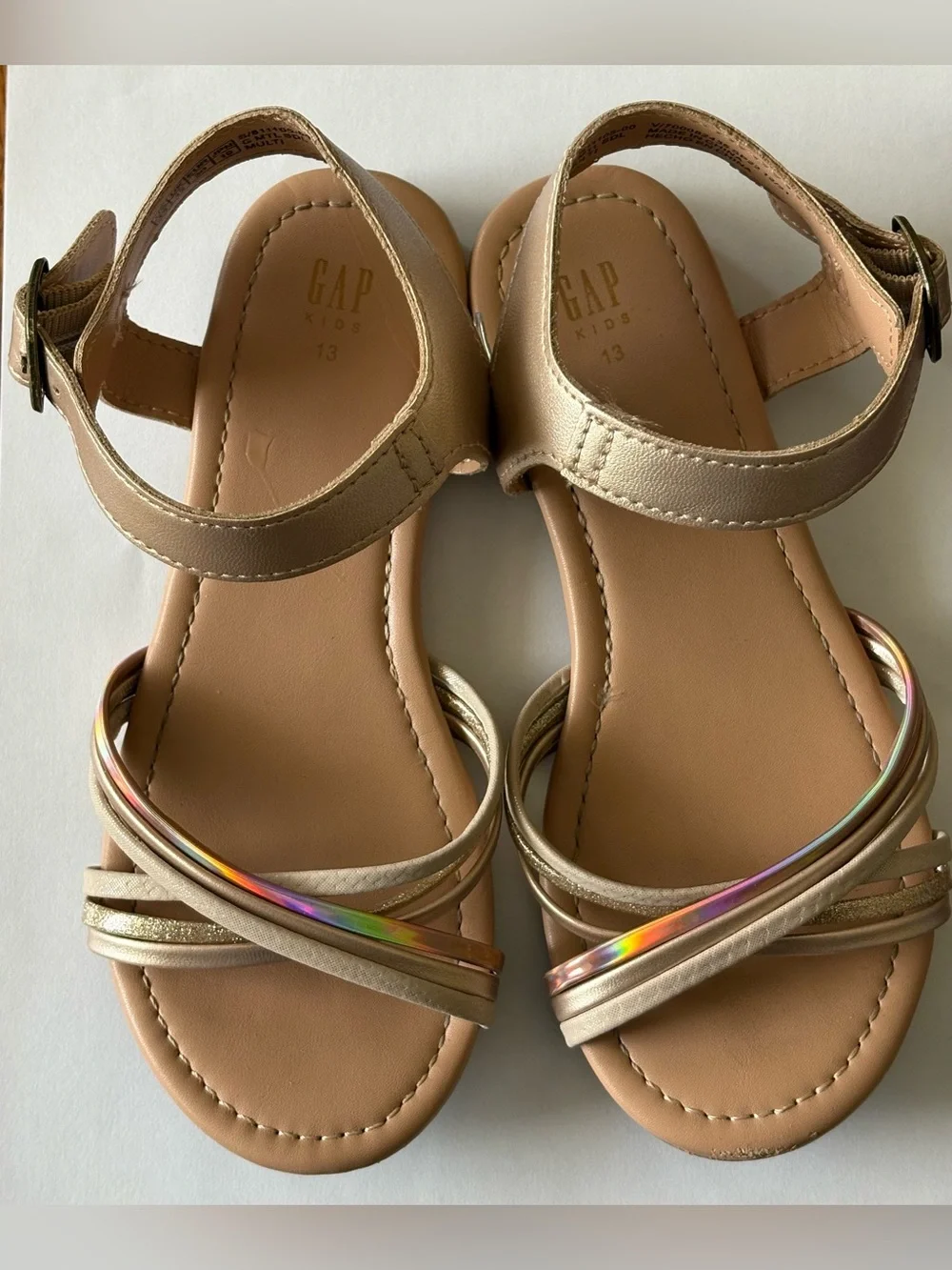 Gap Kids’ Metallic Strappy Sandals